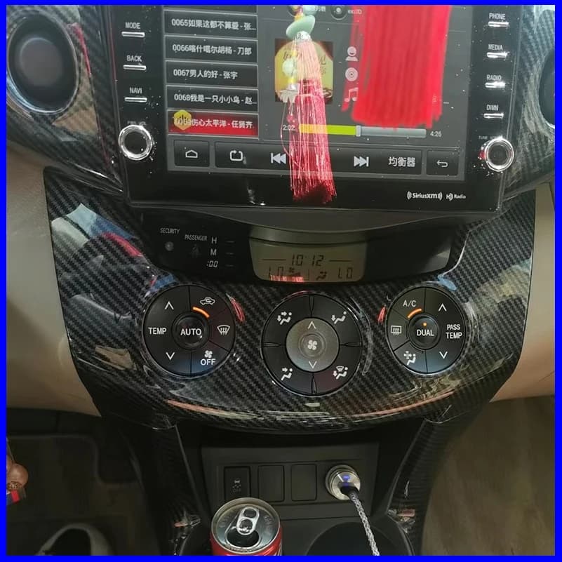 Car Styling For Toyota RAV4 2006-2012 LHD Gear Panel AC Control Moulding Cover Sticker Trim Decoration Auto Parts Accessories