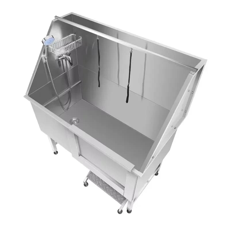 Customizable Large Dog Grooming Bath Tub Made of Durable Stainless Steel