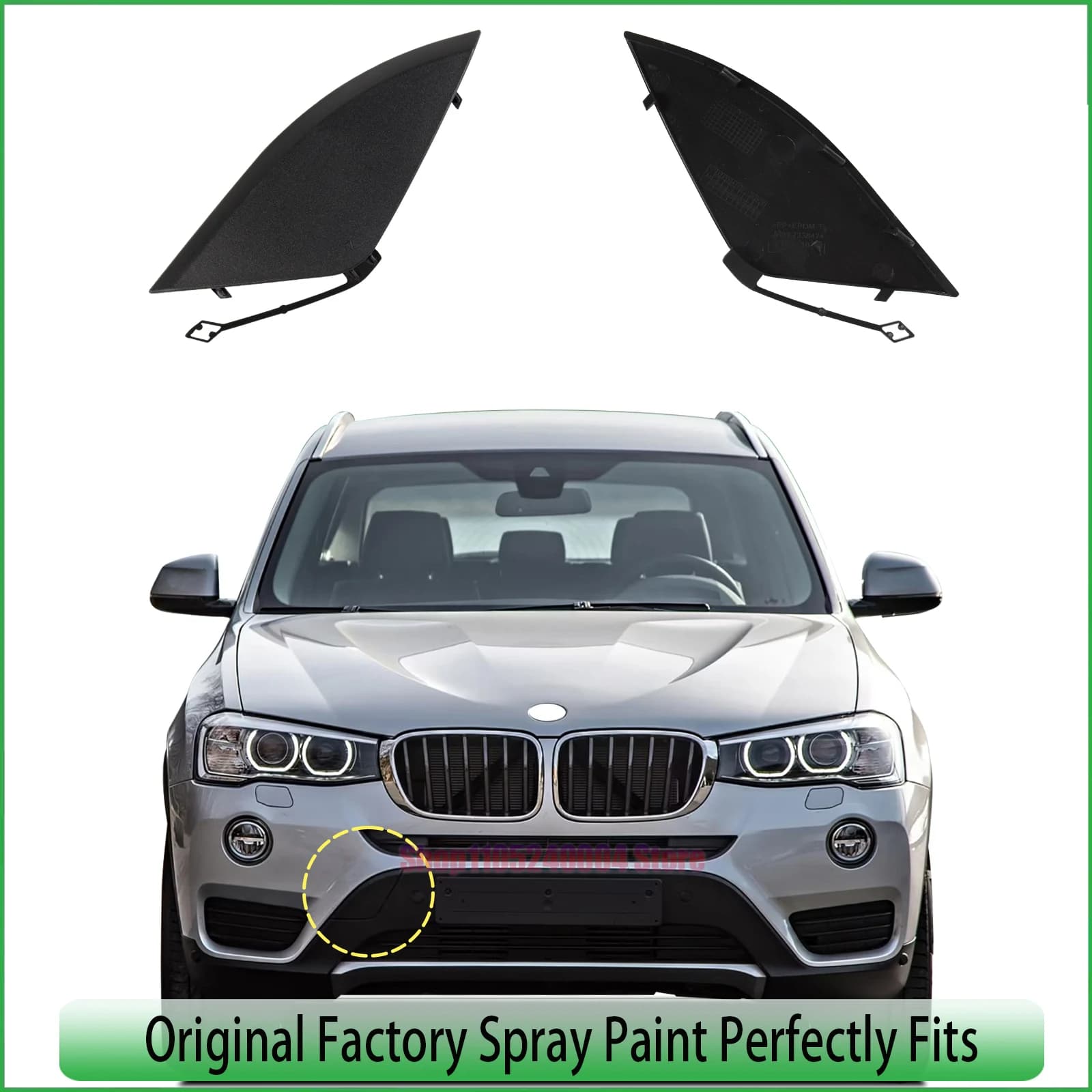 For BMW X3 F25 LCI 18d 20i 30d xDrive 2015 2016 2017 Front Bumper Tow Hook Cover Cap Genuine Part 51117338474