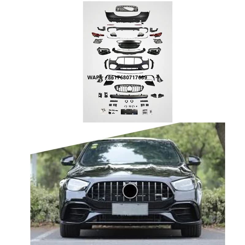Bodykit for  E-Class W213 Pre 2016-2020 Upgrade  Bodykit Grille Side Skirt Old to New Bumper Grille Headlights