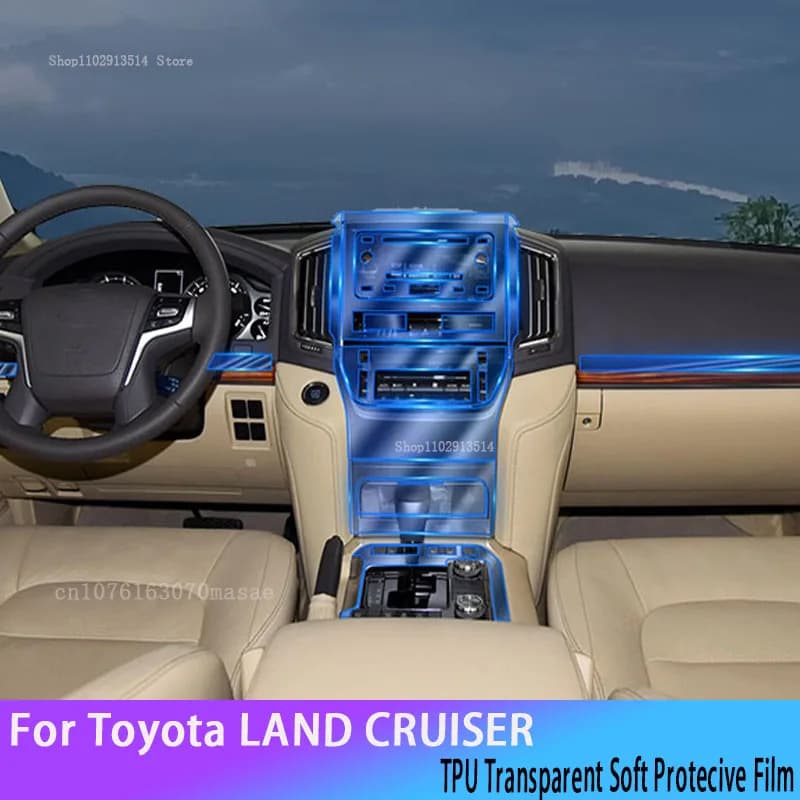 Car Interior GPS Navigation Film For Toyota LAND CRUISER (2016-2021) LCD Screen TPU Protective Protector Decoration Stickers