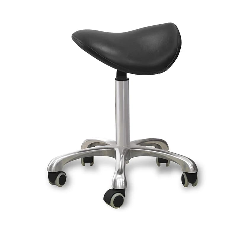 Anteeth Hospital Saddle Stool Rolling Ergonomic Swivel Chair Dental Furniture Height Adjustable PVC Leather Saddle Stool
