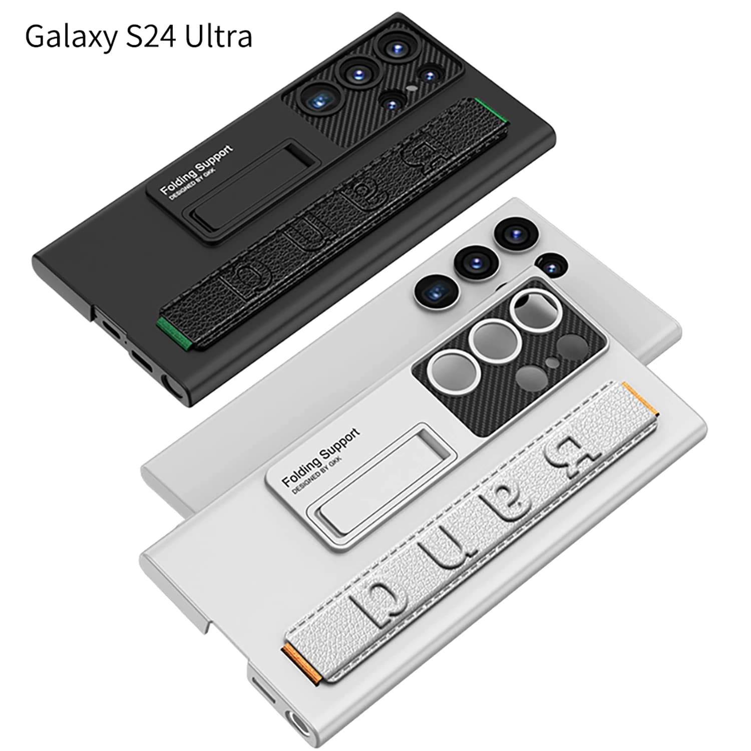 For Samsung Galaxy S26 S25 S24 S23 Ultra Case Skin Friendly Matte Bracket Wrist Strap Shockproof Protection Case Hard Accessory
