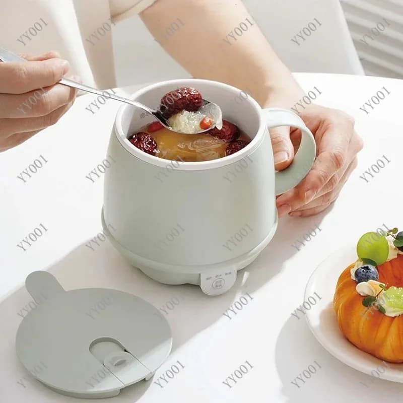 500ml Mini Electric Kettle Smart Heating Cup Multifunction Stew Cup Hot Milk Thermos Cup 220V