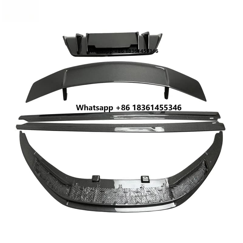 Front Lip Diffuser Rear Spoiler Side Ski Durable Premium Accessories  Style Dry Carbon Fiber Car Parts Body Kit