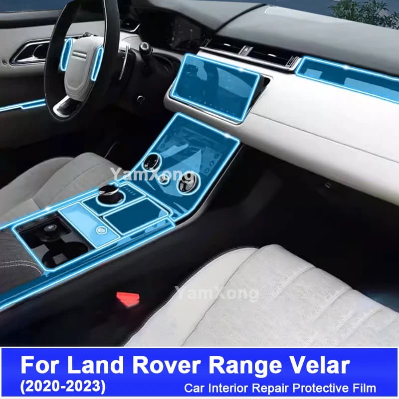 Car Interior Protective Film For Land Rover Range Velar 2020-2023 Dashboard Center Control Screen Anti Fingerprint Protector