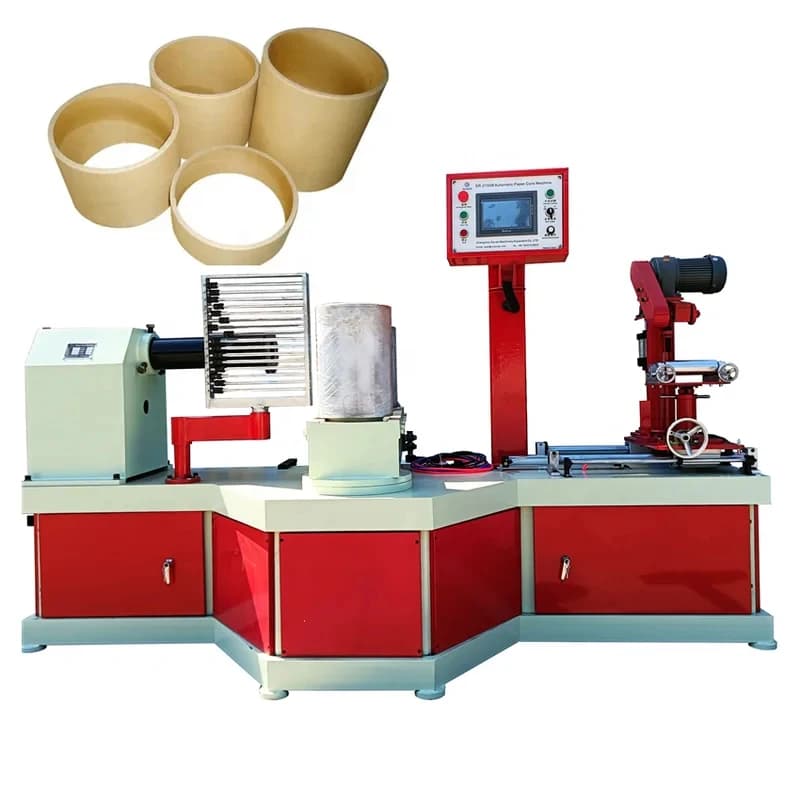 Pneumatic Multi Cutters Cardboard Tub Carton Paper Core Cutting Hine