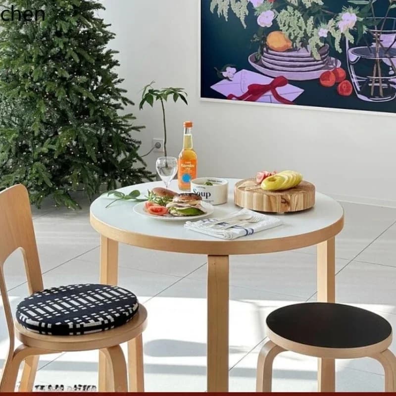 round dining table home modern simple desk rectangular coffee table living room decoration