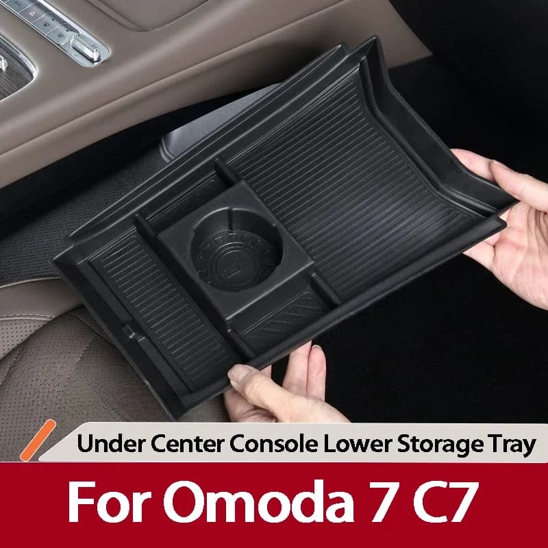 For Omoda 7 C7 2025 2026 2027 TPE Storage Box Under Center Console Cup Holder Interior Organizer Accessories