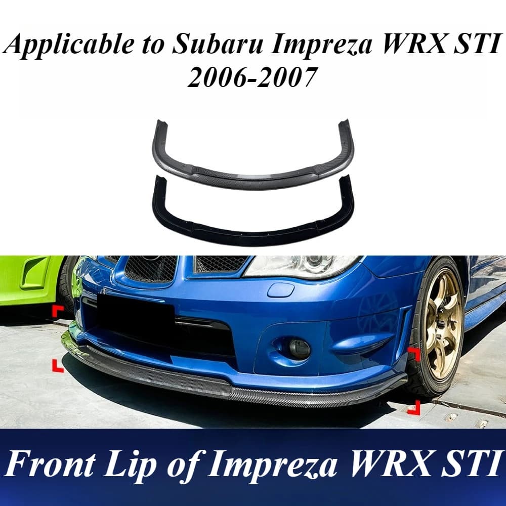 For Subaru Impreza WRX STI GD GG 2006 2007 Front Bumper Lip Spoiler ABS Plastic Aero Protection Car Body Kit Styling Front Skirt