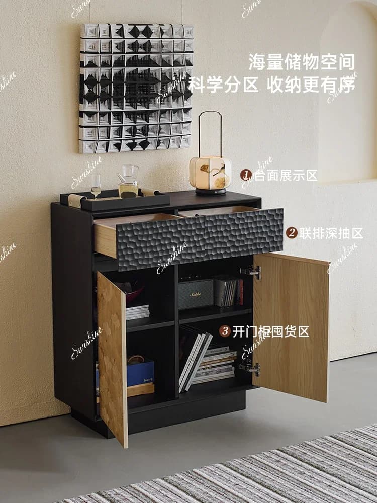 MGolden scale medium and ancient style dining side cabinet against the wall solid wood high bucket cabinet