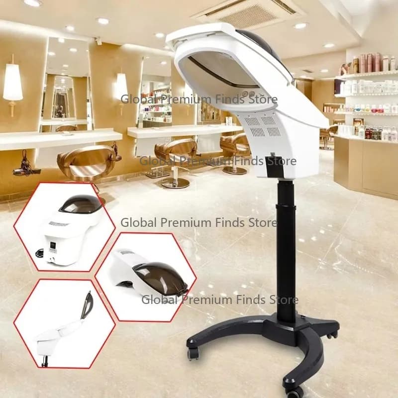 Professional Salon Hair Steamer Machine with Ozone & LCD Display 700W Por-table Steam Hair Treatment for Styling, Dye & Care