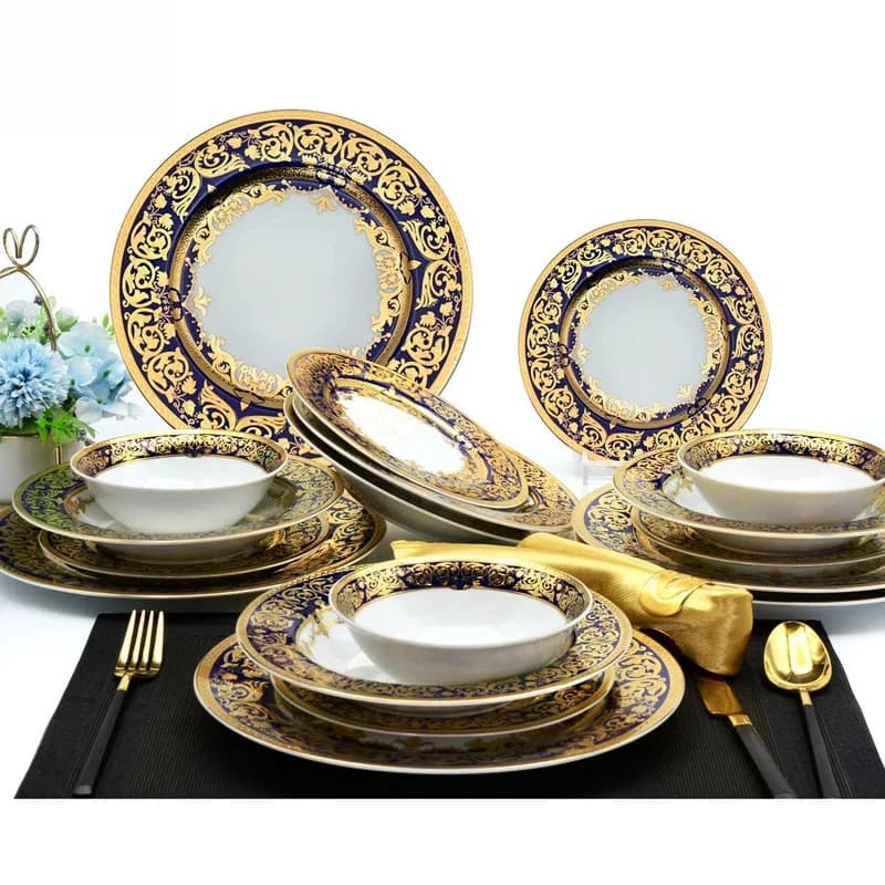 pcs Style Dishwasher Safe High Quality Dish Plate Elegant Porcelain China Dinner Tleware Set