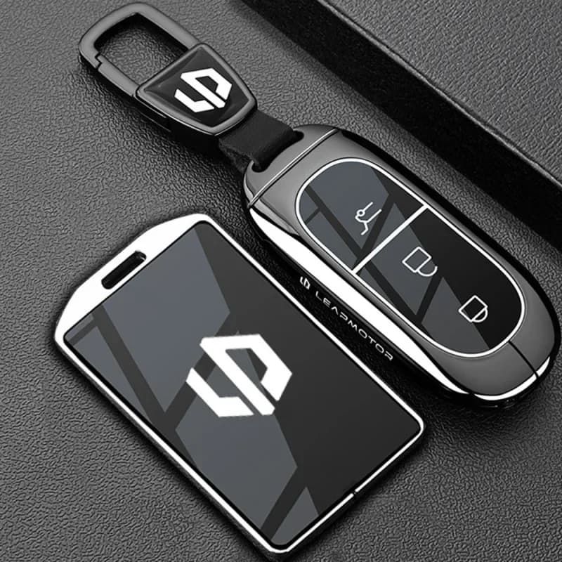 Car Zinc Alloy TPU NFC Card Key Cases Holder Cover Chain For Leapmotor C16 C11 C10 C01 B10 T03 S01 Smart Key Car Accessories