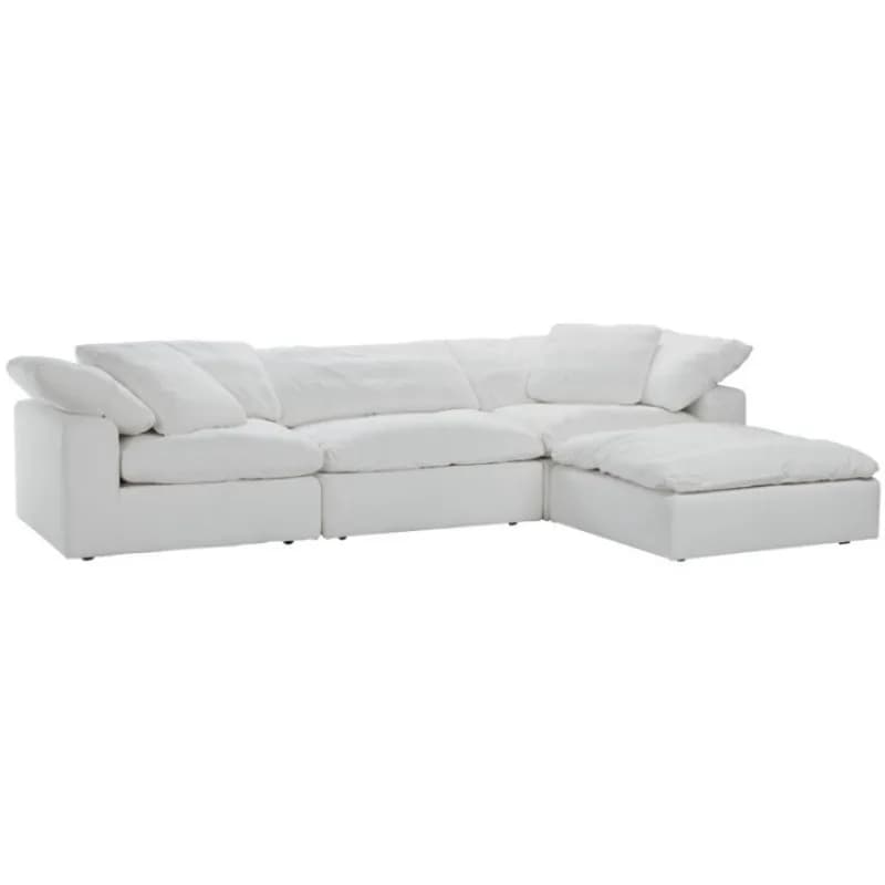 Nordic Italian cream style sofa combination fabric sofa fully dismantled and washed modern simple cloud sofa