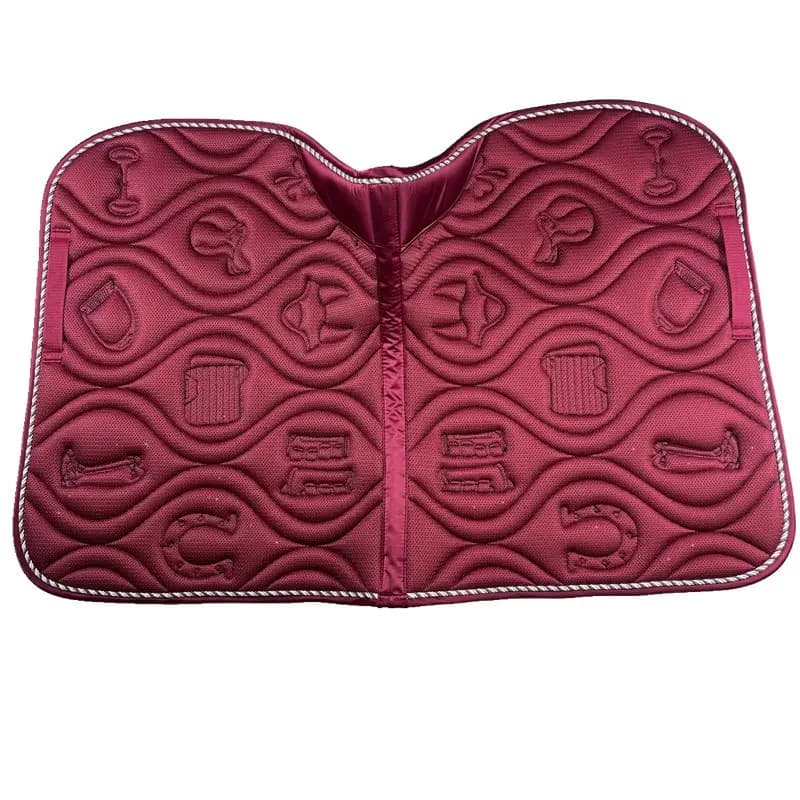 Maximum Airflow Pressure Distribution High Sweat Horse Ventilated Red Mesh Saddle Mat