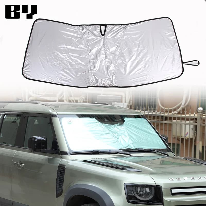 For Land Rover Defender 90 110 130 2004-2024 Silver Car Front Windshield Sunshade Sun Protection Visor Sunshade Car Accessories