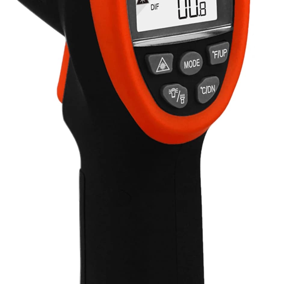 HP1800 Infrared Thermometer -58°F to 3272°F, 50:1 DS Ratio Dual Laser Non-Contact Temperature Gun for Forge HVAC & Kitchen
