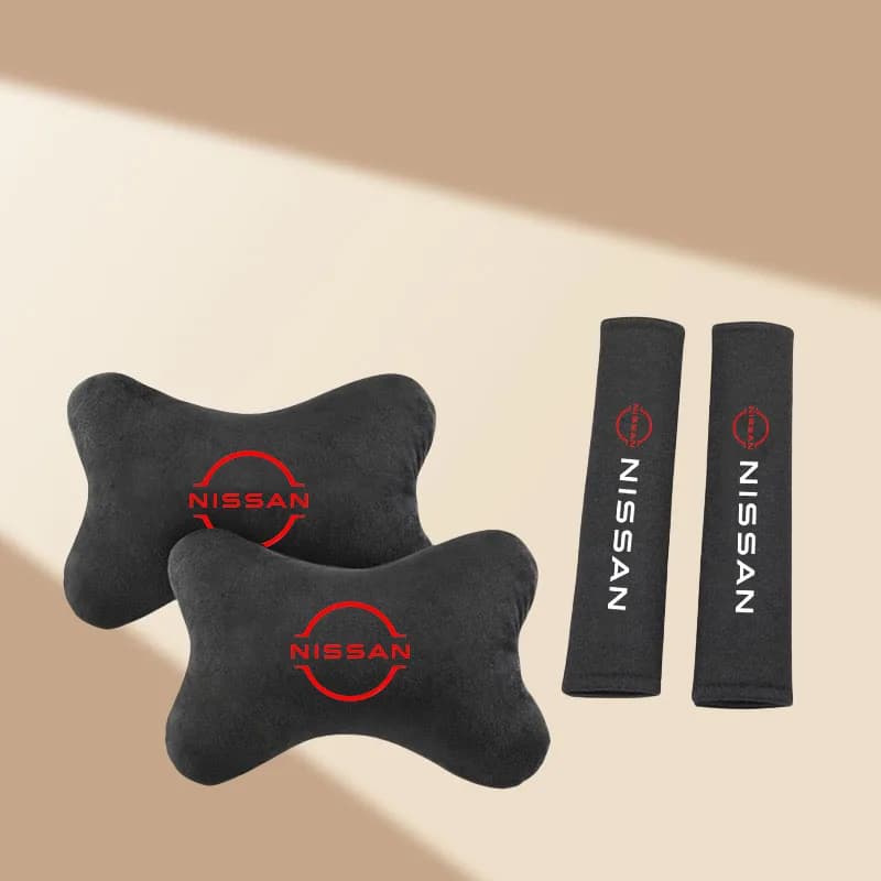 Car Headrest Pillow Seatbelt Shoulder Pad For Nissan Qashqai Juke X-Trail Patrol Note Leaf Altima Auto Accessories