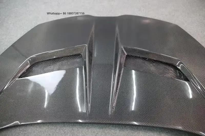 High Quality V Style Carbon Fiber Car Bumpers Body Kit Rear Engine Hood for Huracan LP610 Bonnet