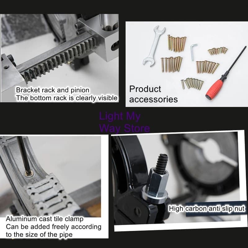Manual rack heat fusion PE/PPR siphon socket for same level drainage Butt welder electric fusion welder socket holder