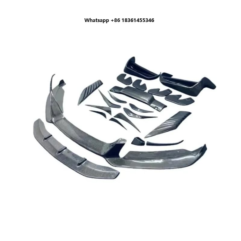 For I8 Carbon Fiber Body Kit Front Side Skirt Diffuser Rear Spoiler Wing Bumper CaDurable Premium Car Accessories