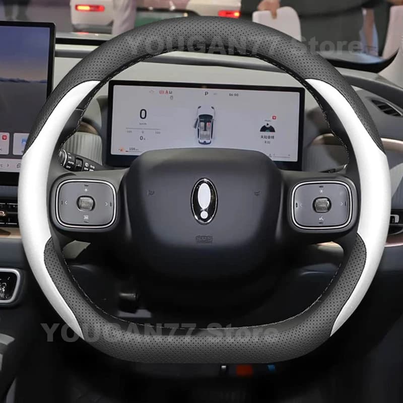 Leather Car Steering Wheel Cover For GWM ORA 5 EV 2025 2026 2027 Covers For Covers Auto Interior GWM ORA 5 EV Accessories 2026
