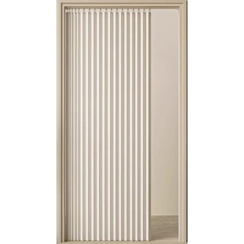 Air conditioner folding door curtain without punching new high-end slide rail type bedroom aisle blocking curtain conditioner