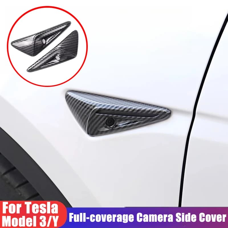 Full-coverage Camera Side Cover for Tesla Model Y Juniper /Model 3 Highland 2024-2025 ABS Scratch Resistant Material Car Parts