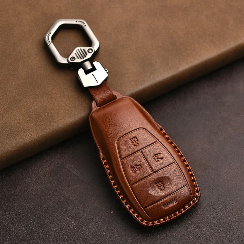 Genuine Leather Protector for Beijing Auto X7 BJ40  EU7 Cube EU5 U7 Key Case Cover Fob