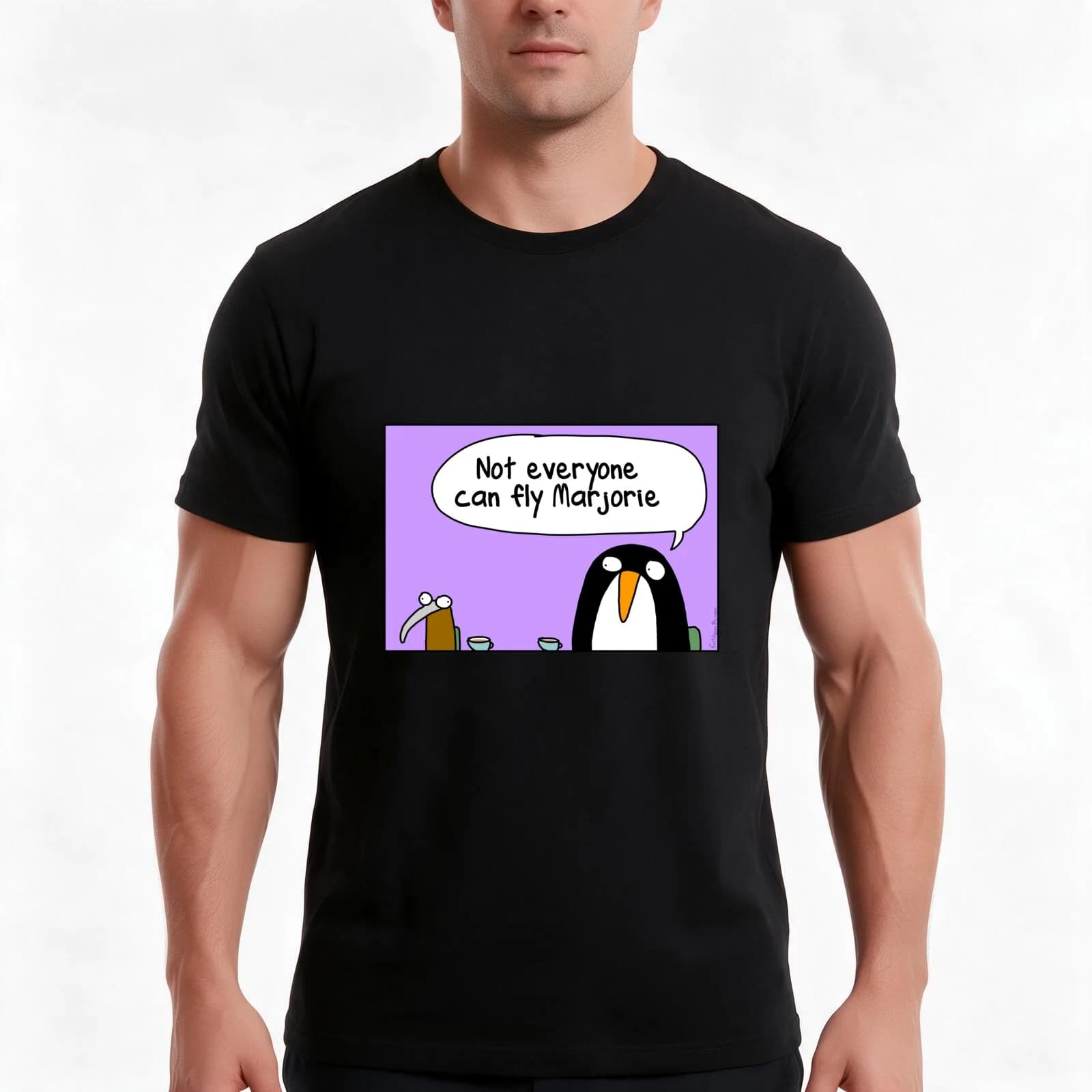 Not everyone can fly Marjorie T-Shirt, Summer Casual Cotton Tee, Oversized Streetwear Tops, Vintage Graphic Print, 100% Cotton