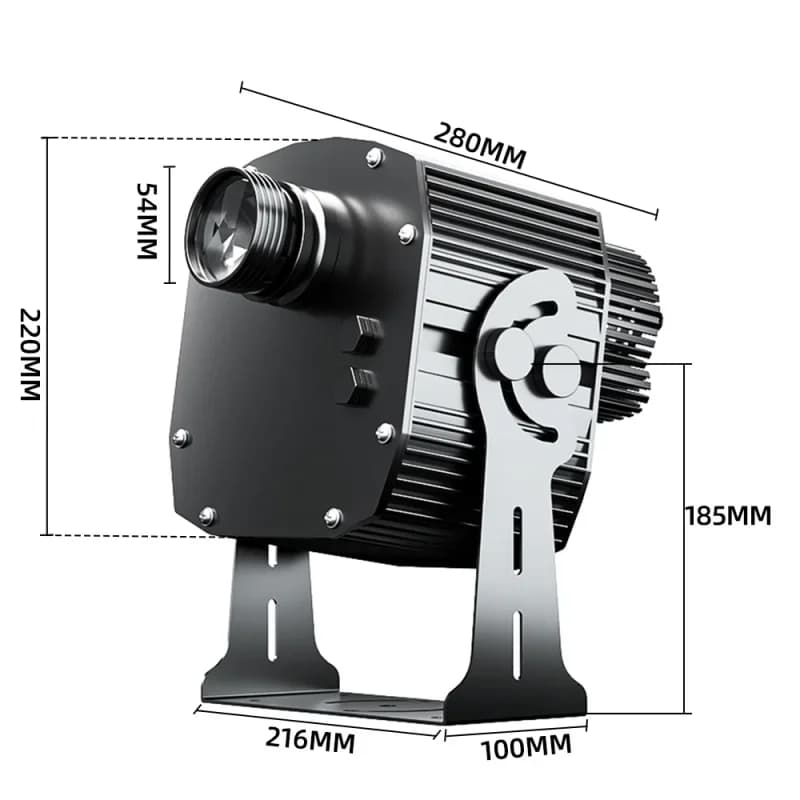 Eight Figure Logos Static Switch Advertising Projector Light Outdoor 100W IP67 Waterproof Ground Custom Gobo Projector