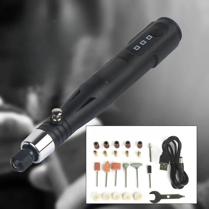 Dremel Tool Mini Electric Engraving Pen Carving Tool With Polishing Accessories 15000RPM Electric Nail Drill Machine