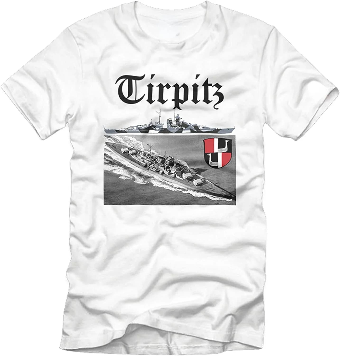 Bismarck Class Tirpitz Battleship T-Shirt 100% Cotton O-Neck Short Sleeve Summer Casual Mens T-shirt Streetwear