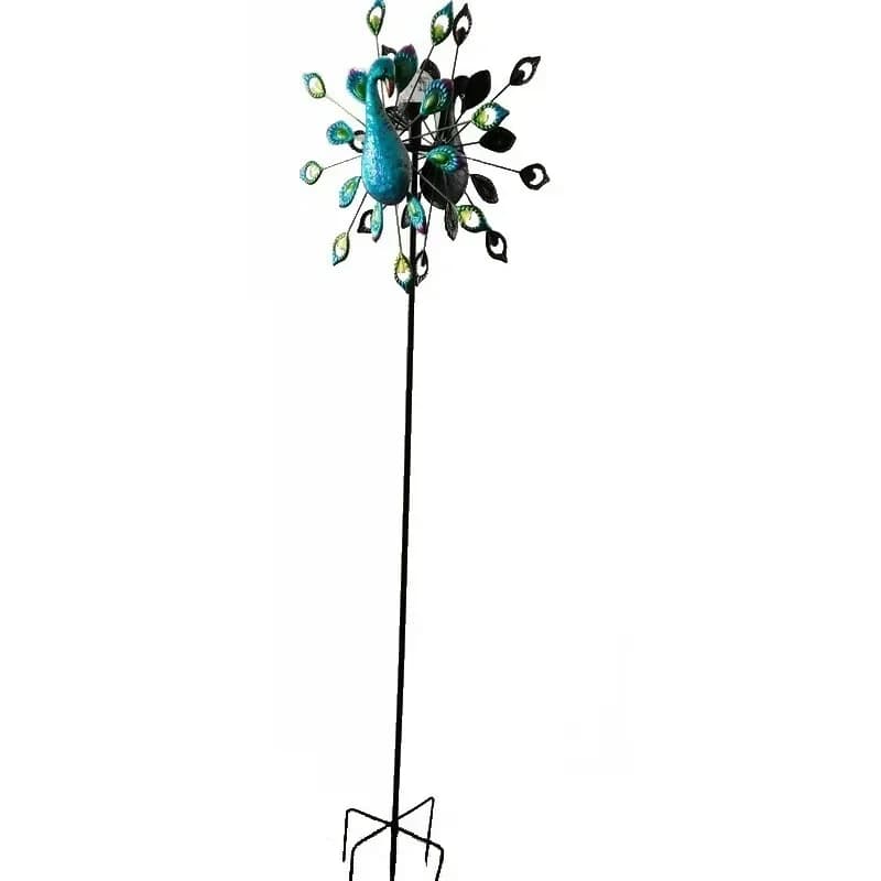 European and American new outdoor lawn painted multi-color variable LED solar peacock garden plug-in