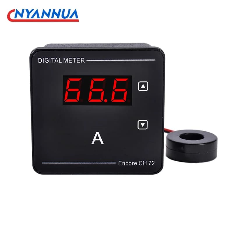 Digital Display Ammeter AC50-500V AC1-120A With Current Transformer 72*72*32mm Amperemeter Amperimeter