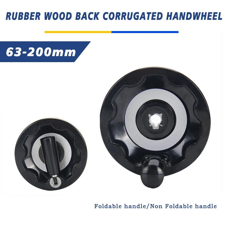 1pcs 63/80/100/125/160/200mm Bakelite Jackscrew Hand Wheel Back Corrugated Handwheel for Milling Machine Lathe CNC 3D Printer