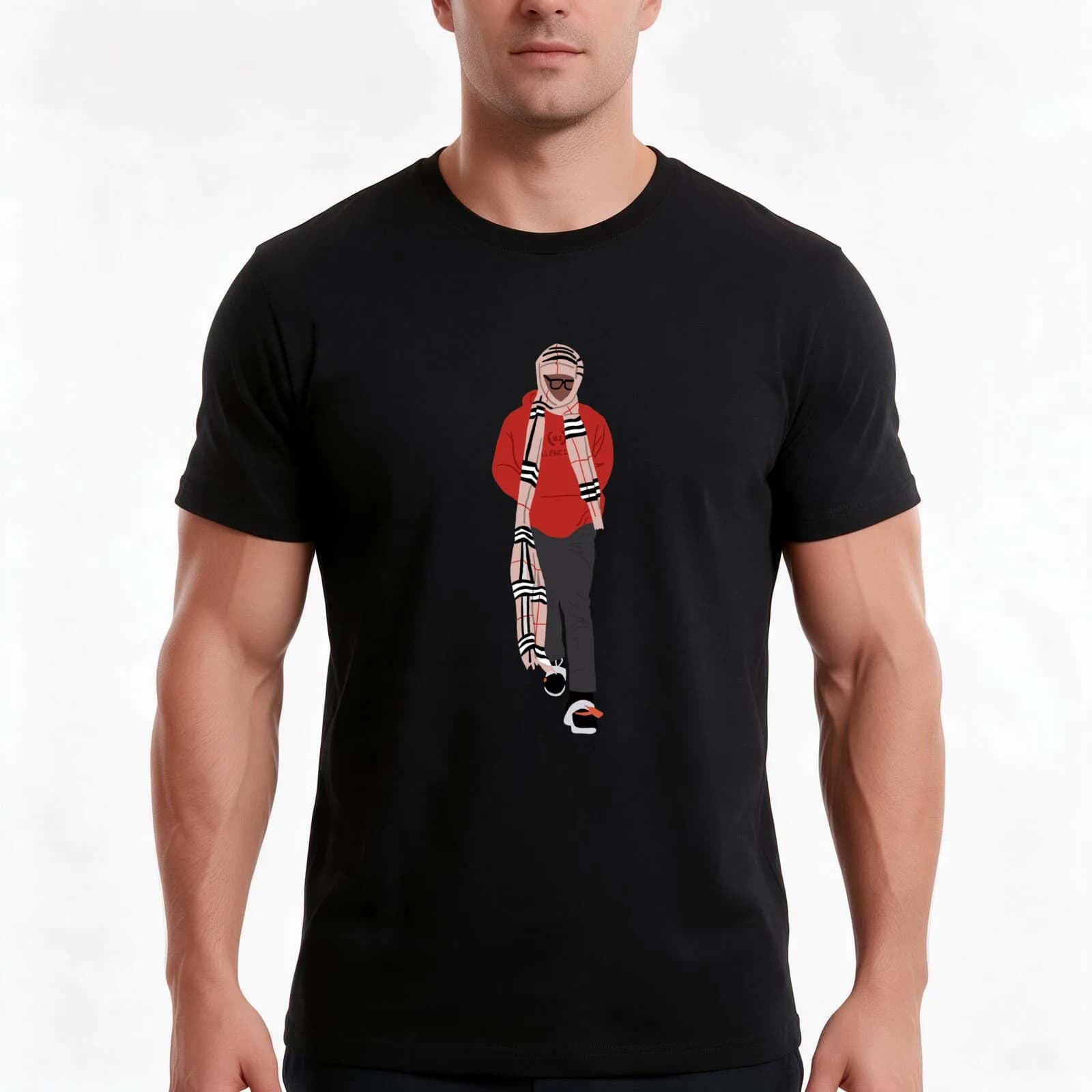 OG Anunoby - SCARFS T-Shirt, Summer Casual Cotton Tee, Oversized Streetwear Tops, Vintage Graphic Print, Loose Fit Short Sleeve