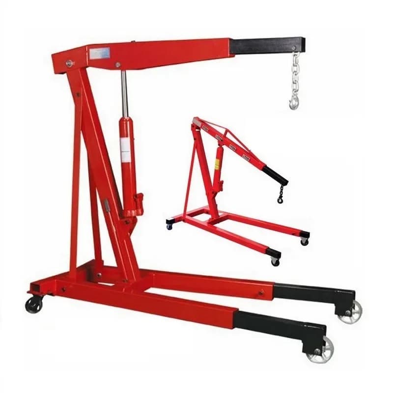 Mobile manual hydraulic crane, folding manual hydraulic single-arm crane