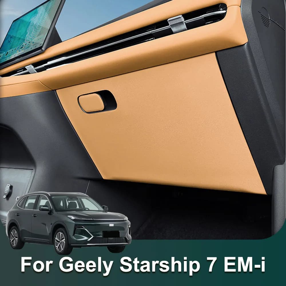 For Geely Galaxy Starship 7 EM-i 2026 2027 Glove Box Anti Kick Pad Automotive Parts Original Color Leather Scratch Pad