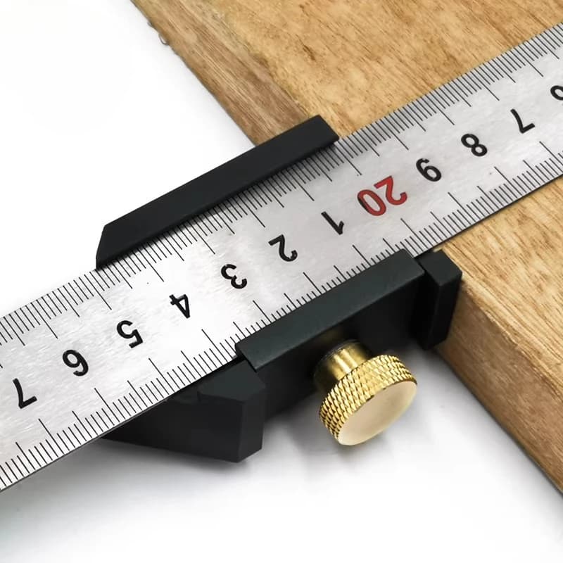 Steel Ruler, Positioning Block, Woodworking Scribing, Positioner, Fixing Block, Ruler Stop, Aluminum Alloy Material