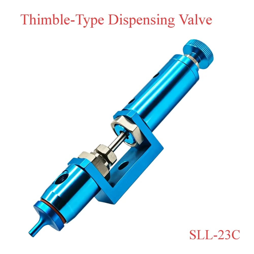 23C Pneumatic Glue Dispensing Valve Precision Thimble Type Double Acting Single Liquid UV Silicone Adhesive Dispenser 0.01ml