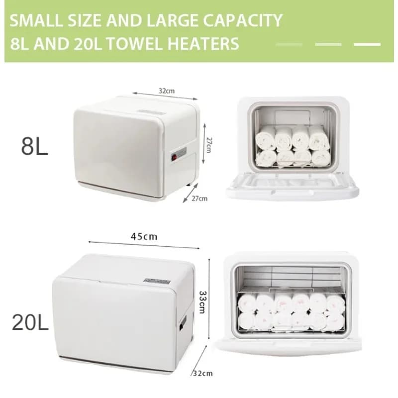 KD-8 8L Small Size Hot Towel Warmer Sterilizer Nickel-Finished Plastic Bathroom Towel Heater for Home Use