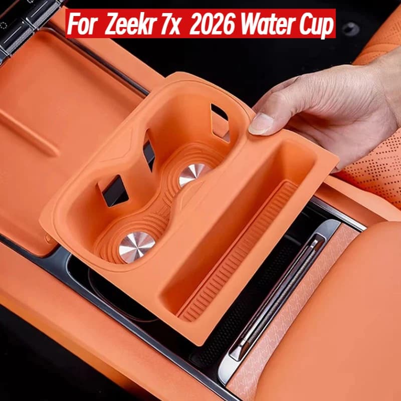 For 2026 Zeekr 7x Water Cup Mat Central Control Water Cup Holder Anti-Slip Mat Wireless Charging Silicone Mat Pad For ZEEKR 7X