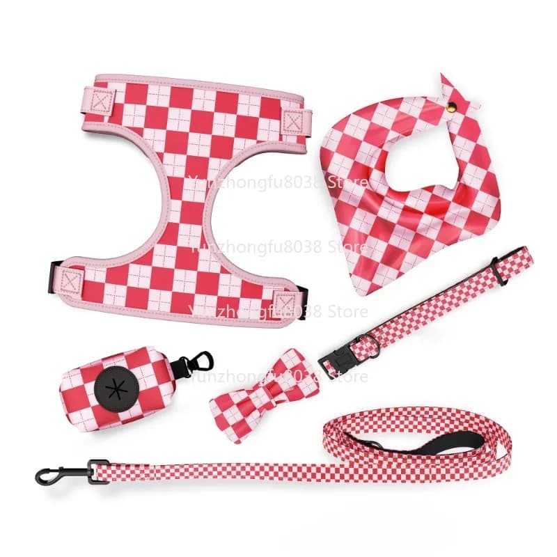 Pet Sling Luxury Dog Leash Collar, Pet Accessories, Adjustable Dog Leash Set