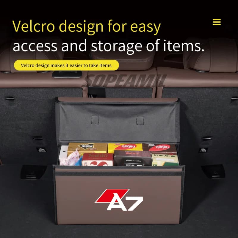 Car Trunk Organizing And Storage Box For Audi Q2 Q3 Q4 Q5 Q7 Q8 A1 A3 A4 A5 A6 A7 A8 TT S3 S4 S5 S6 S7 RS3 RS4 RS5 RS6 RS7 SLine