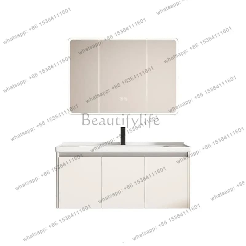 New thickened honeycomb aluminum bathroom cabinet combination bathroom washstand ceramic integrated
