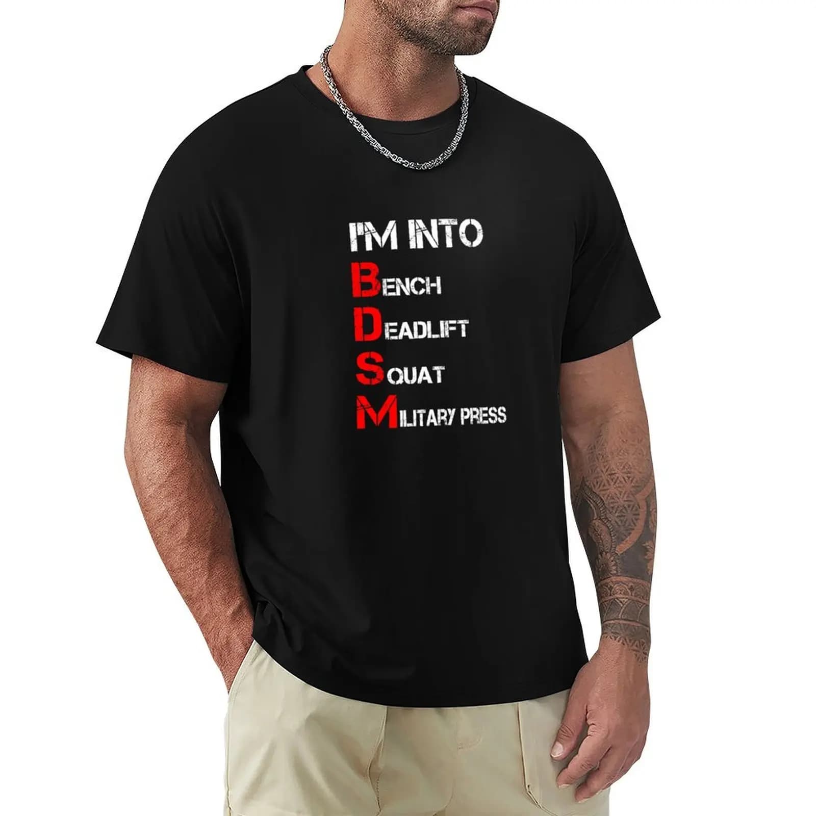 Im Into Bdsm Bench Squat Deadlift T-Shirt boys whites designer shirts mens graphic t-shirts anime