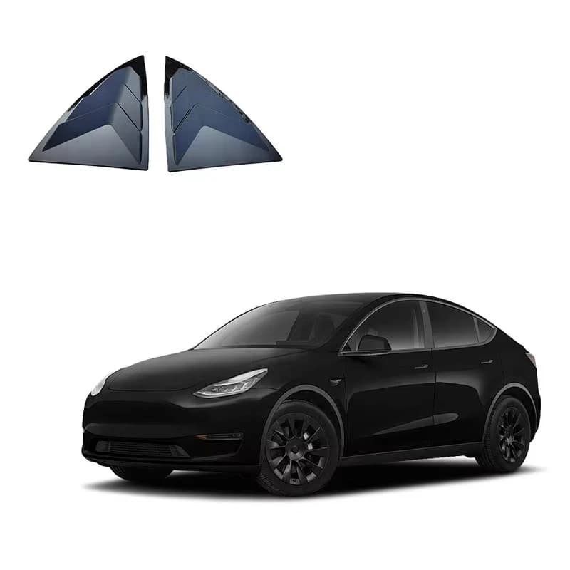 Easy-to-Install ABS Louver Trim for Teslas Model Y Rear Triangle Window Exterior Accessories