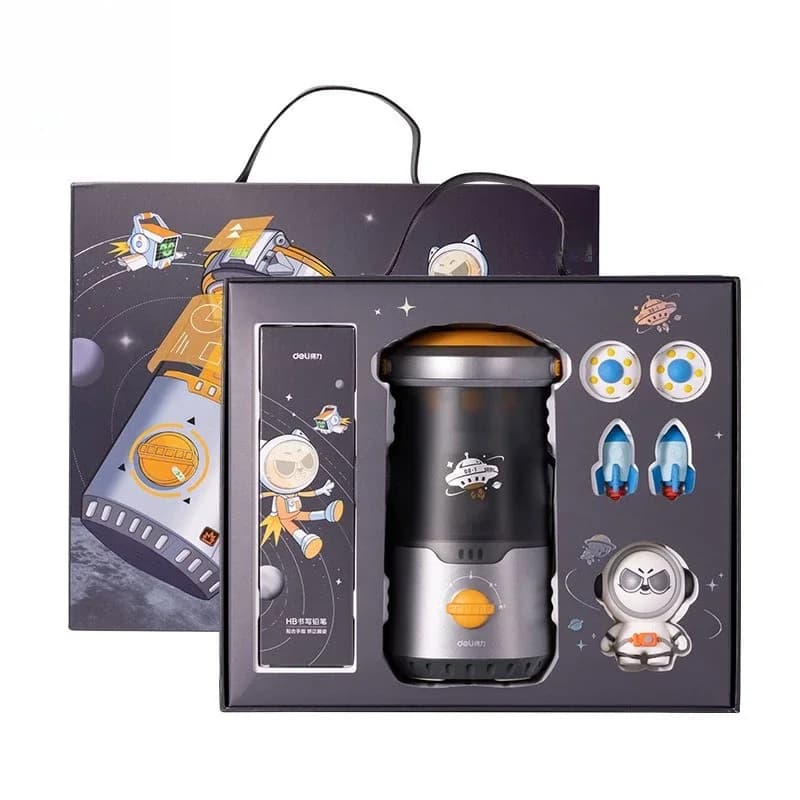 VG7 electric stationery set, 61 children's gift box, large aperture pencil sharpener
